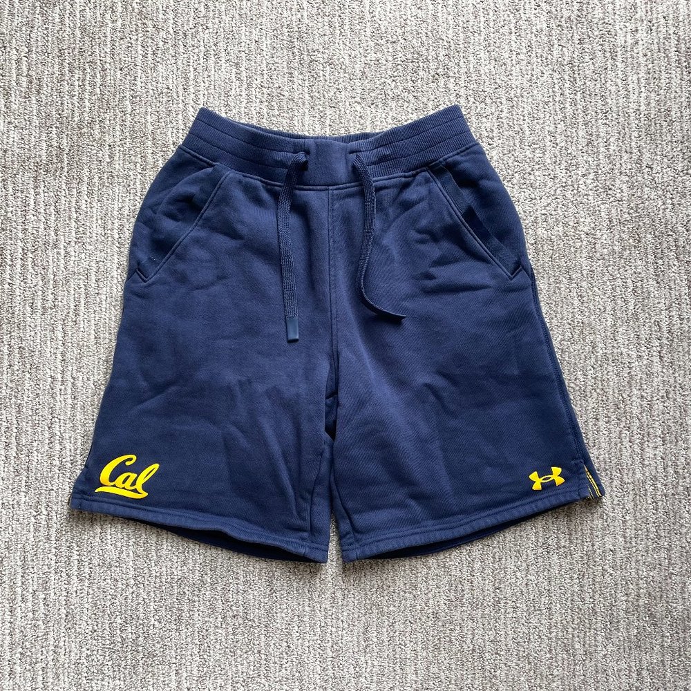 Men's Small Under Armour Cal Golden Bears Fleece Training Shorts Blue